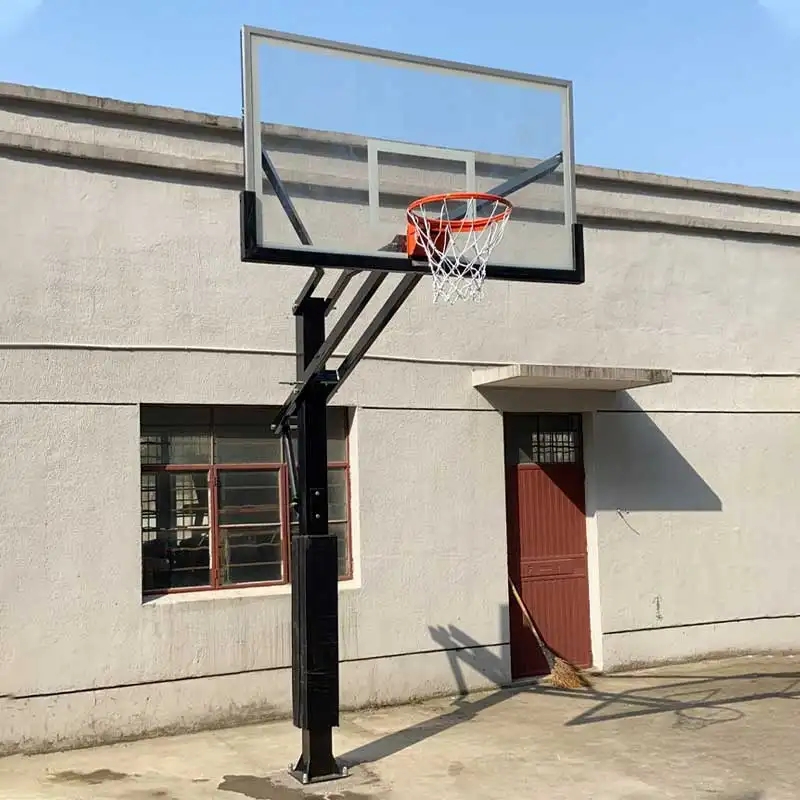 Courtyard basketball stand