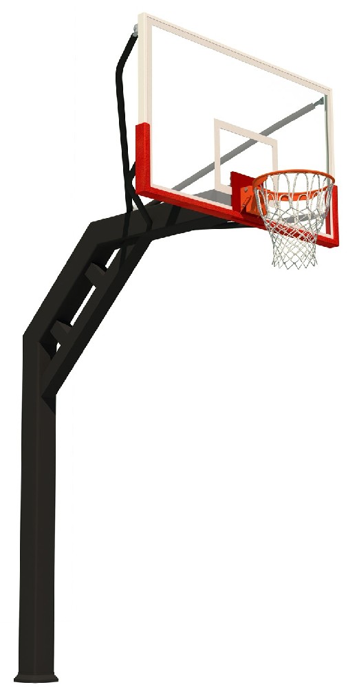 72 inch underground basketball hoop-square column