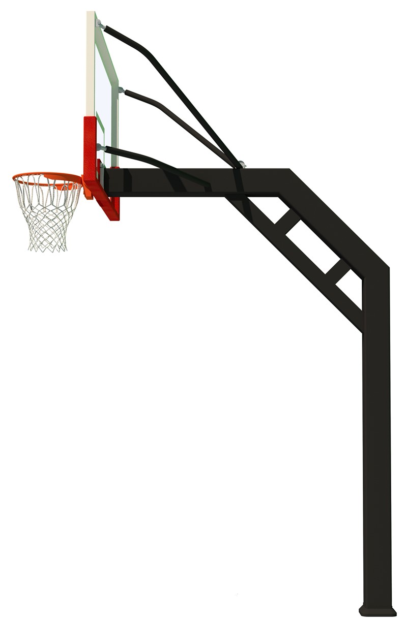 72 inch underground basketball hoop-square column